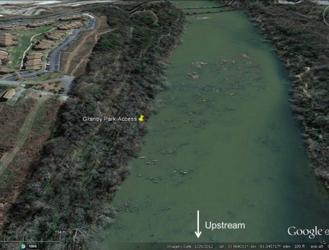 Granby Park Access Altered (Google Earth)