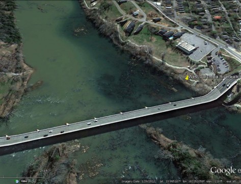 West Columbia Riverwalk Access (Google Earth)